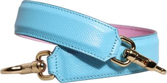 Dolce & Gabbana Pink Blue Leather Handle Bag Shoulder Womens Strap