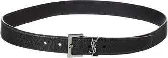 Saint Laurent Cassandre Leather Belt
