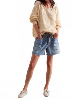 Free People Moxie Denim Shorts In Truest Blue