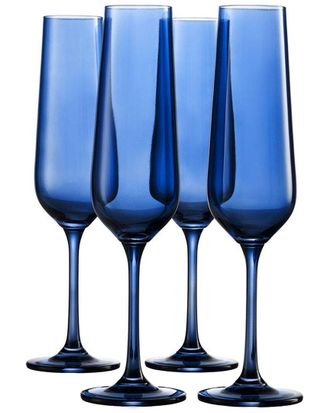 Godinger Set Of 4 Sheer Flutes