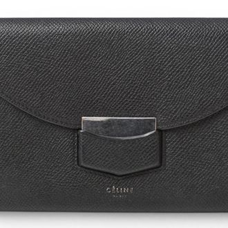 Celine Black Leather Wallet (Bi-Fold) (Pre-Owned)