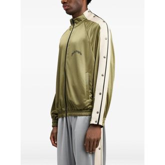 Palm Angels Studded Stripe Sweatshirt - Green