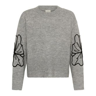 Kaffe Maglia Girocollo - - Knitwear - Donna - Grigio - 2XL