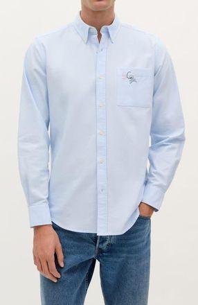 Scalpers Tromso Oxford Bd Shirt in Skyblue at Nordstrom, Size 40 Eu