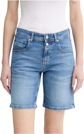 Marc O'Polo Loose Denim Shorts - Dames - Denim shorts - Blauw - W25 - Denim - Korte Broeken