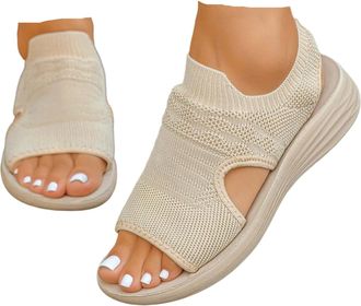 Generic Orthopedic Sandals for Women Comfy Sports Knit Sandals Mesh Soft Sole Womens Shoes Washable Slingback Sandal Summer Breathable Orthopedic Slide