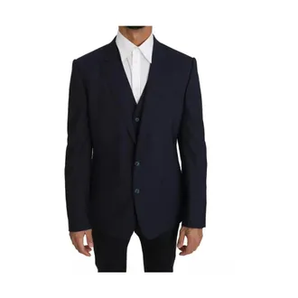 Dolce & Gabbana Heren, Pakken, Blauw, Maat: L Wol