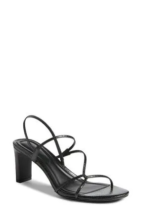 Open Edit Pia Slingback Sandal in Black Snake at Nordstrom Rack, Size 5.5