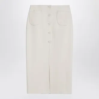Margaux Lonnberg White Jagger Midi Skirt
