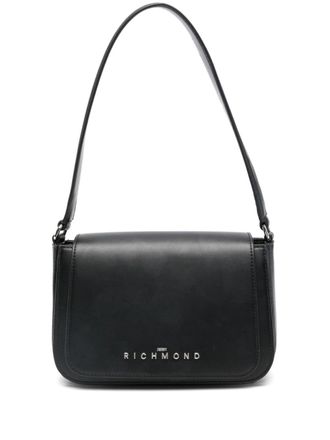 John Richmond logo-lettering shoulder bag - women - Polyurethane - One Size - Black