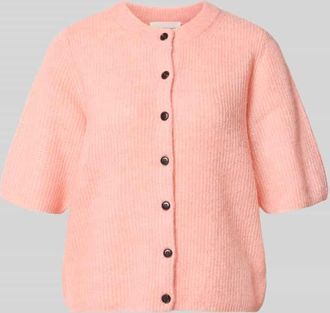 Moss Copenhagen Strickjacke mit Woll-Anteil Modell Jinie Hope in Lachs, Gr&ouml;&szlig;e L/XL
