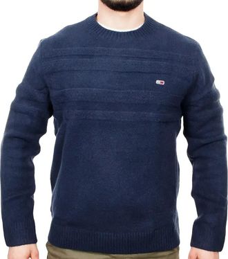 Tommy Jeans Truien & Vesten, Heren, Blauw, M, Zachte kabelvlag trekken