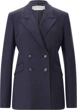 Gabriela Hearst Double-breasted Wool Blazer - Dames - Blazers - Blauw - XS - Wol - Jassen