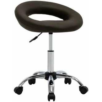 vidaXL Silla de comedor giratoria cuero sintético marrón vidaXL