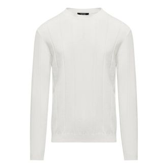 Bomboogie Su&eacute;ter de algod&oacute;n con punto de canal&eacute; - Knitwear - Hombre - Blanco - 3XL