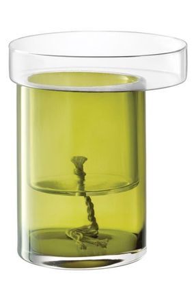 LSA Balcony Self Watering Glass Planter in Green at Nordstrom