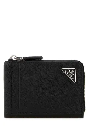 Prada Black Leather Card Holder