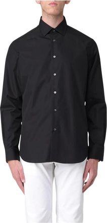 Paul Smith Overhemden, Heren, Zwart, S, Katoen, Classic Long Sleeve Shirt