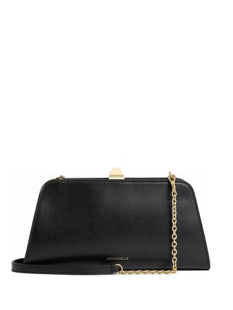 Coccinelle logo-detail clutch bag - Black