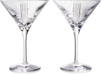 Waterford Set Of 2 Marquis Vector Martini Glasses
