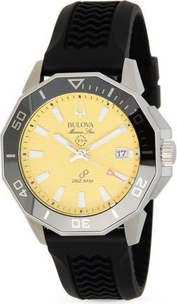 Bulova Marine Star Silicone Strap Watch, 43mm in Black at Nordstrom Rack