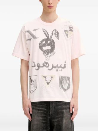 Neighborhood T-shirt con grafica - Rosa