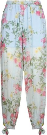 Liu Jo Tapered Trousers, female, Multicolor, Size: 2XS Floral Trousers