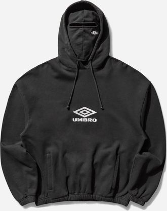 Umbro OG Logo Masked Hoodie Washed Black