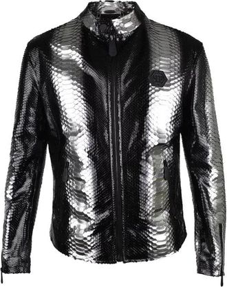 Philipp Plein Leren jack van Philipp Plein