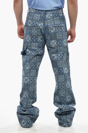 Off-white Bootcut Jeans MAILOCA Printed Denim 28cm Off-White