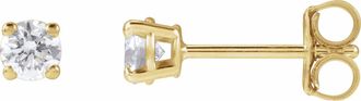 Diamond2Deal 1/3ct Lab-Grown Diamond Stud Earrings Clarity VS, Color F-G, 14k Gold