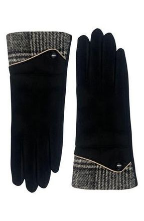 MARCUS ADLER Plaid Touchscreen Gloves in Black at Nordstrom Rack