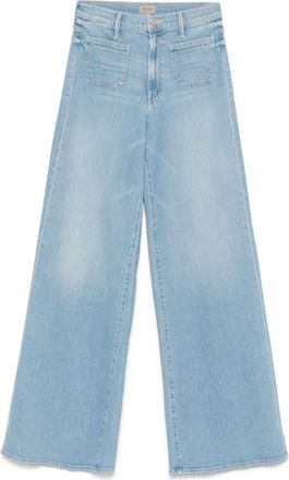 Mother Jeans Undercover Sneak con tasca applicata - Blu