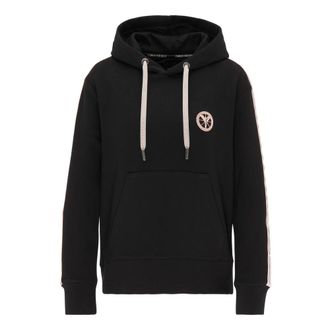 Carlo Colucci Basic Sweat Hoodie - Dames - Hoodies - Zwart - 2XL - Katoen - Hoodies & sweatvesten