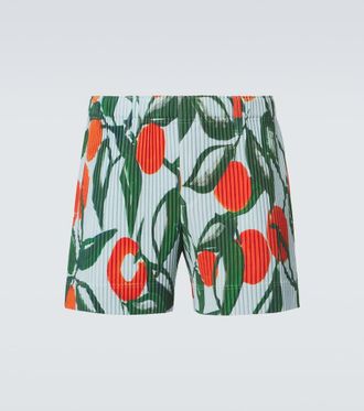 Homme Pliss&eacute; Issey Miyake Homme Pliss&eacute; Issey Miyake Pleated printed shorts