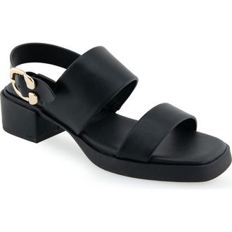 Aerosoles Dove Platform Sandal in Black Pu at Nordstrom Rack, Size 8.5