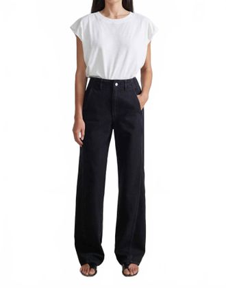 Apiece Apart Meridian High Waisted Jean In Luna Wash
