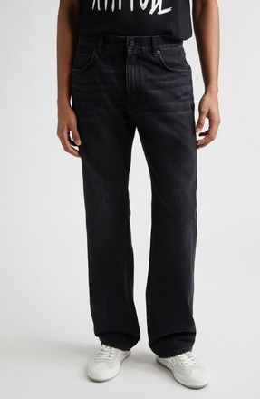 Balmain Loose Fit Jeans in 0Pc Washed Black at Nordstrom, Size 30