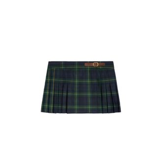 Celine Minifalda Escocesa de Lana Tart&aacute;n - Skirts - Mujer - Multicolor - S