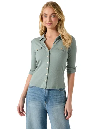 Guess Barcelona Long-Sleeve Polo Top