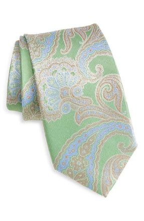 Nordstrom Paisley Silk Tie in Green at Nordstrom