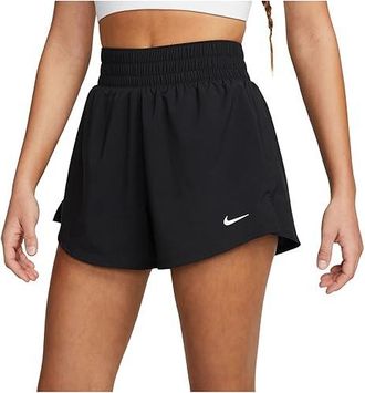 Nike Dri-FIT High-Waisted 3 2-in-1 Shorts Womens Shorts Black/Reflective Silver : XL (US 16-18), Polyester/Spandex