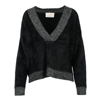 Kaos Maglia a V - female - KAOS - V-neck Knitwear - Black - XS - Knitwear