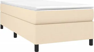 vidaXL Estructura De Cama Sin Colch&oacute;n Tela Crema 100x200 Cm Vidaxl