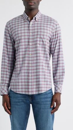 Rails Vance Shadow Check Cotton Blend Button-Down Shirt in Blue Ruby Check at Nordstrom Rack, Size Medium