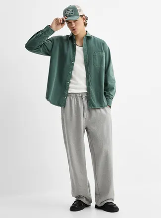 Djab Mens Wide-leg sweatpant Relaxed fit Imported from Seoul