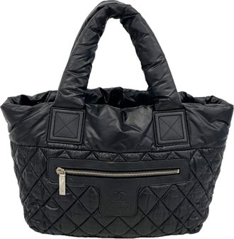 Chanel Black Nylon Tote Bag (Pre-Owned)