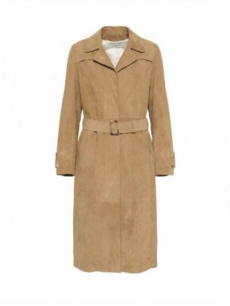 Golden Goose Journey Leather Trench Coat With Belt