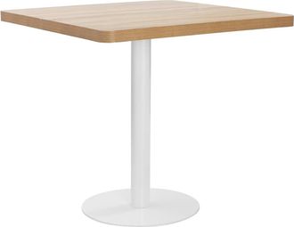 vidaXL Mesa De Bistr&oacute; Mdf Marr&oacute;n Claro 80x80 Cm Vidaxl