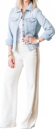 Sanctuary Cadence Shimmer Stripe Pant In Vanilla Creme